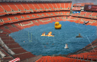 Cleveland Browns Stadium Flooded