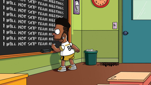 Antonio Brown – “Simpsons” Chalkboard