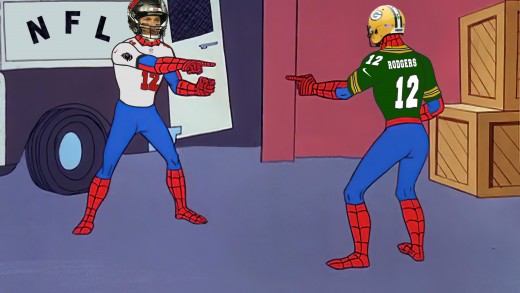 Tom Brady / Aaron Rodgers – Spider-Man Meme