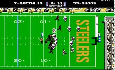 Antonio Brown’s TD vs. Ravens — Tecmo Bowl Version