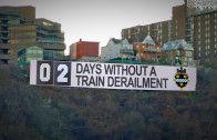 Days Without Train Derailment Sign
