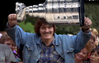 Ovechkin as Mr. Larson lifting the Cup