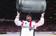 Tom Wilson Hoists Trash Can