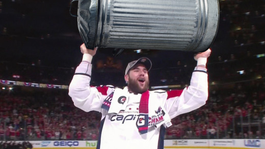 Tom Wilson Hoists Trash Can