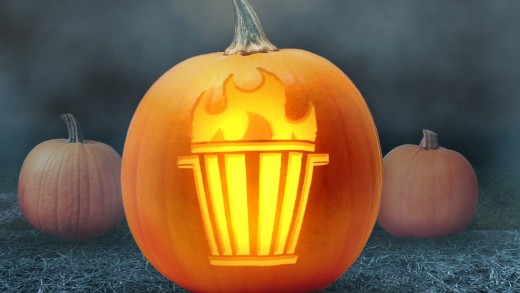 Dumpster Fire Pumpkin